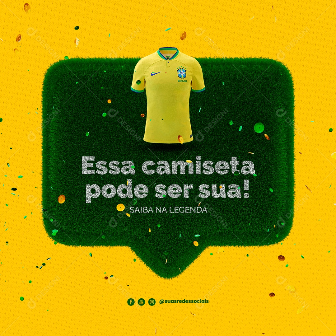 Essa Camisa pode Ser Sua Loja de Camisas de Time Social Media PSD Editável