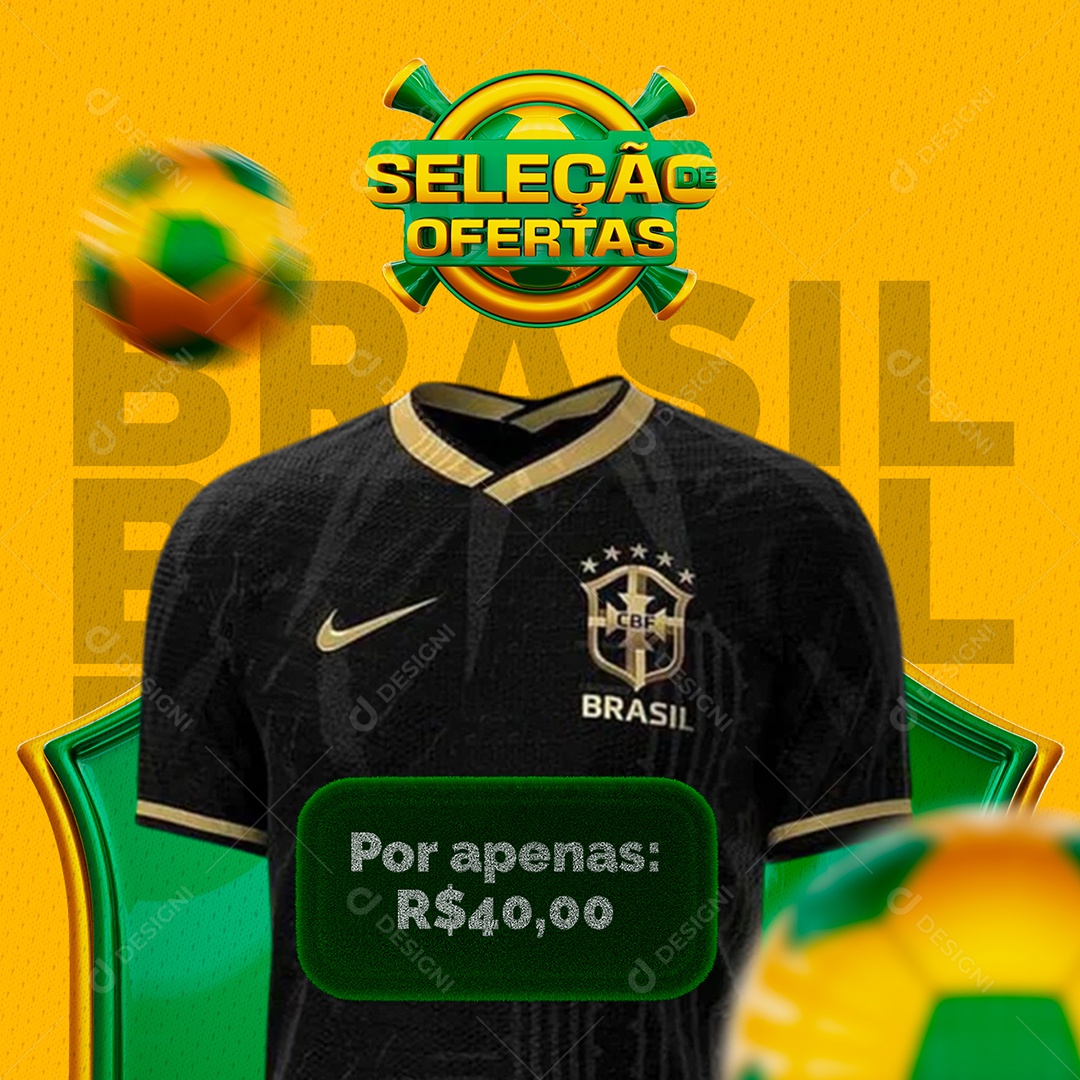 Seleção de Ofertas Por Apenas 40,00 Loja de Camisas Social Media PSD