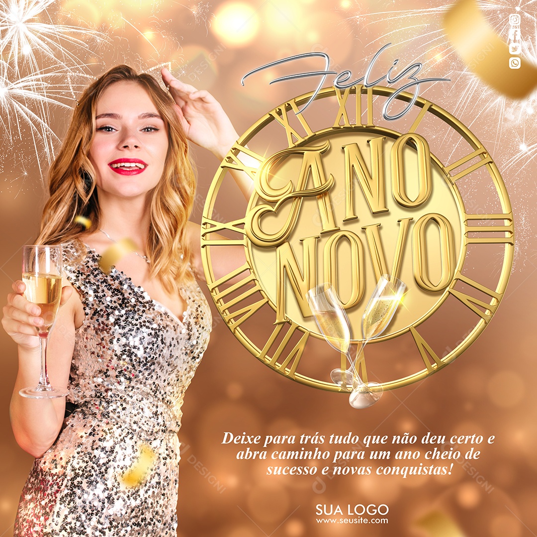 Happy 2023 Social Media Editable PSD