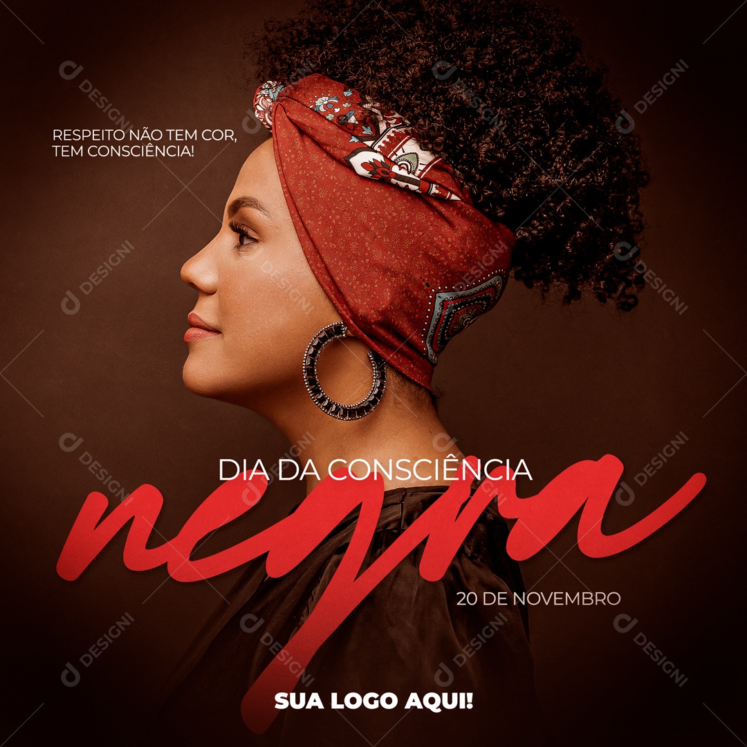 Social Media Dia da Consciência Negra 20 de Novembro PSD Editável