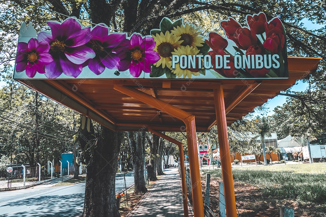 Ponto de ônibus ponto de ônibus em holambra-sp cidade