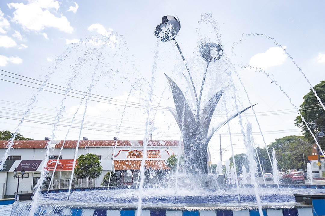 Rua rota dos imigrantes rua com vários comércios e um dos principais de holambra-sp