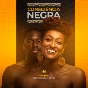 Dia da Consciência Negra 20 de Novembro A Cor da Pele Não Determina quem Somos Social Media PSD Editável