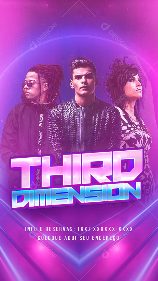 Social Media Third Dimension Feed PSD Editável