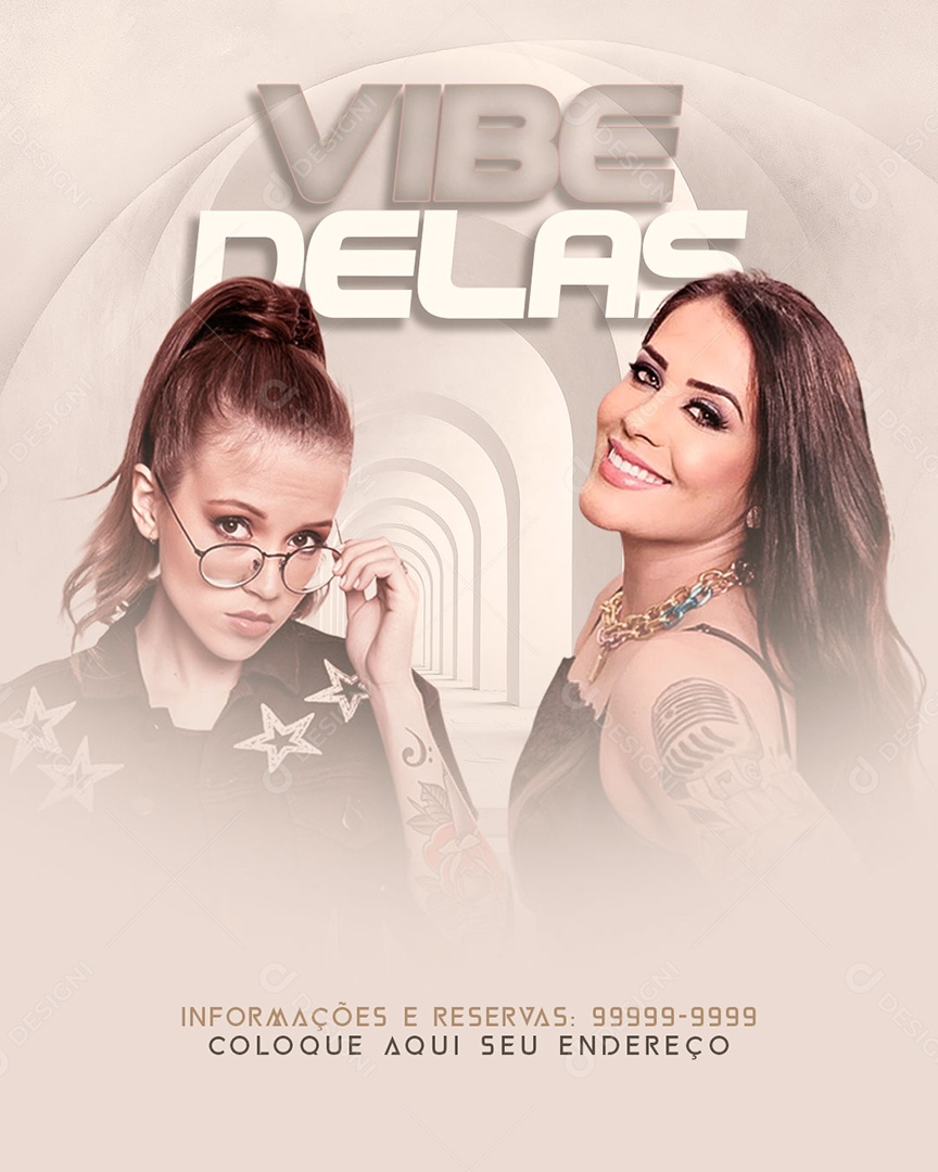 Social Media Flyer Vibe Delas PSD Editável