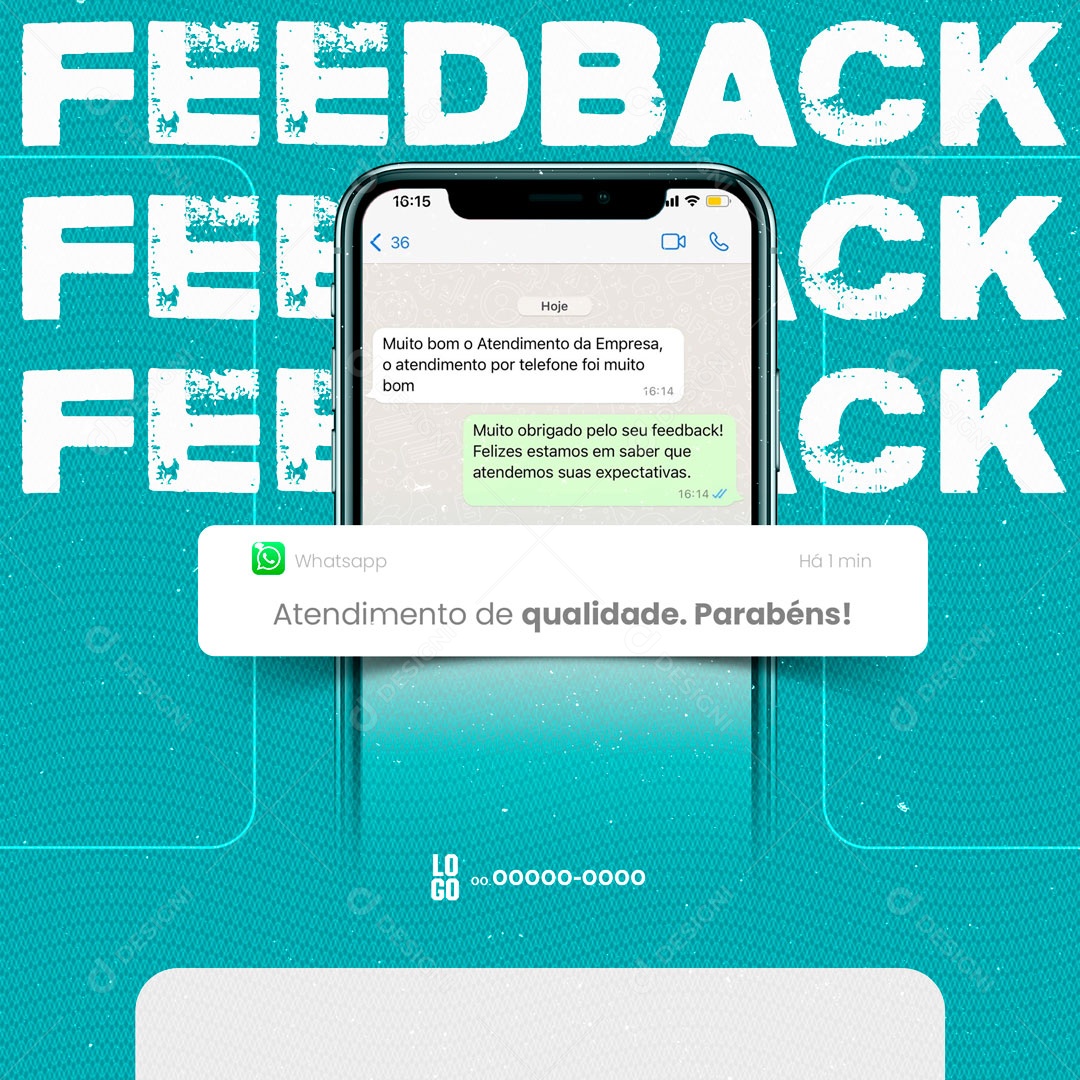 Feedback Atendimento de Qualidade Lavanderia Social Media PSD Editável