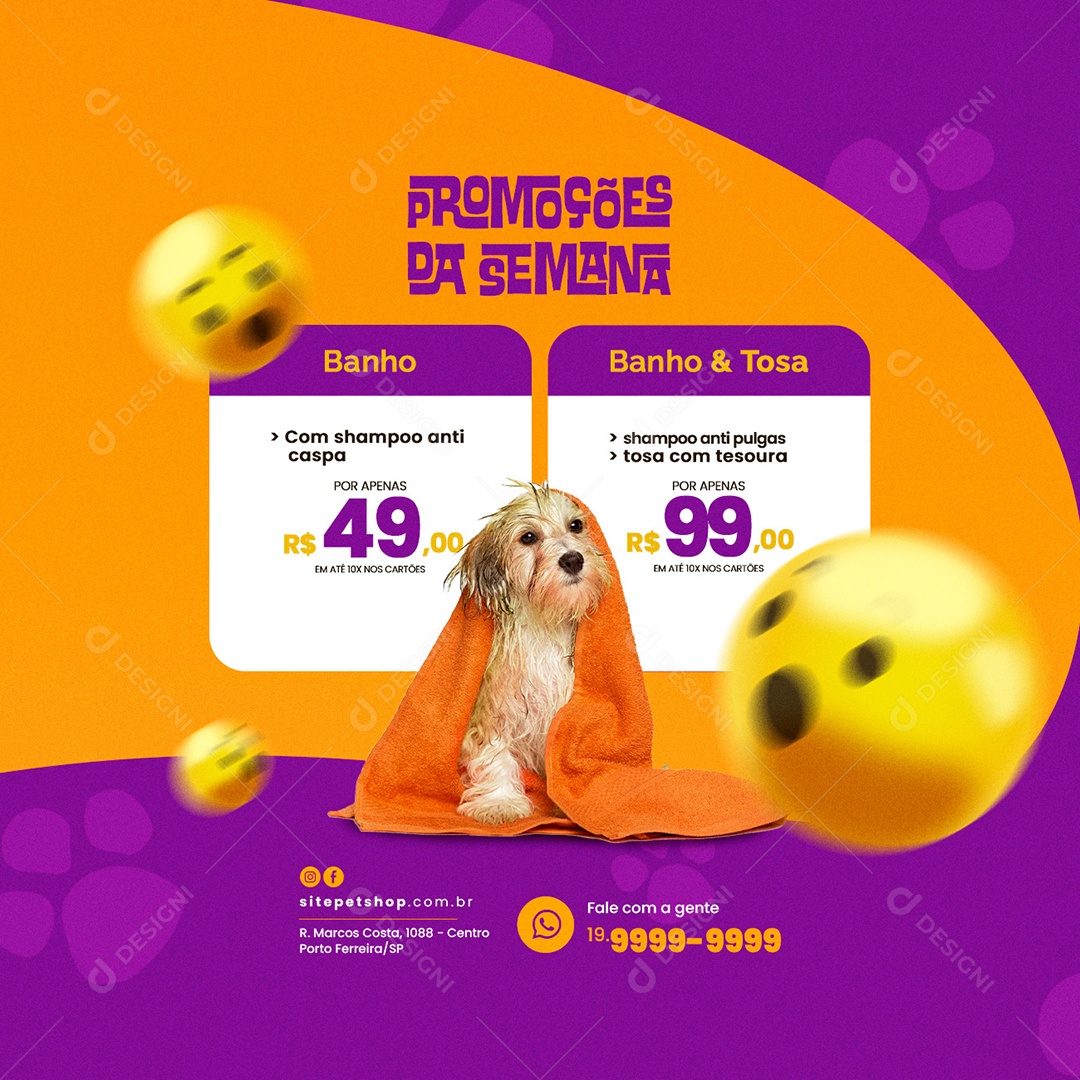 Promoções da Semana Pet Shop Social Media PSD Editável