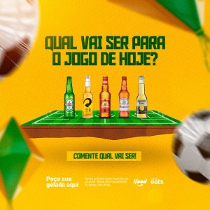 Qual Vai Ser Para o Jogo de Hoje Cervejaria Social Media PSD Editável