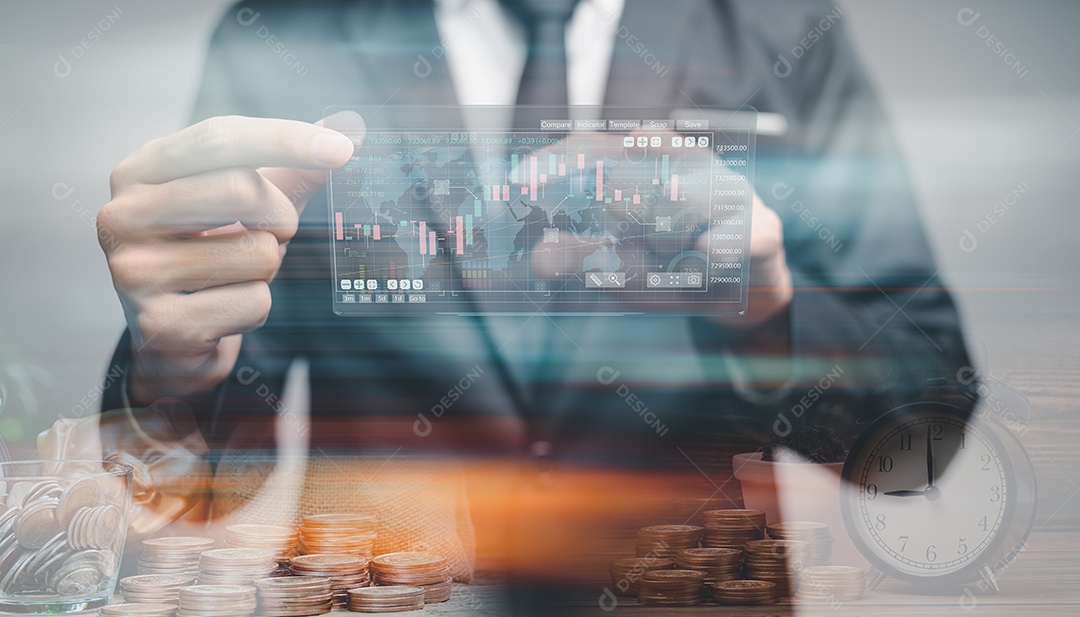 Câmbio, transferência de dinheiro, tecnologia financeira FinTech, relatório de economia