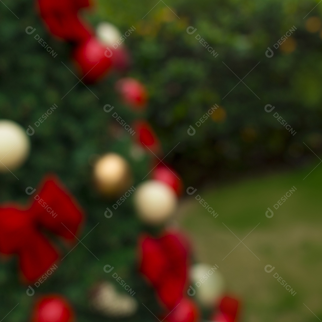 Decoração de cena de Natal Fundo desfocado para imagens de conceito de Natal