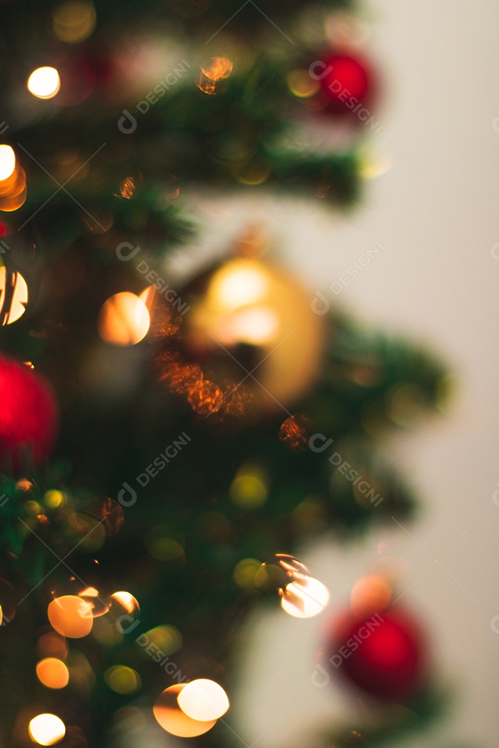Fundo de Natal embaçado para imagens de conceito. Borrão de natal, espaço para texto.
