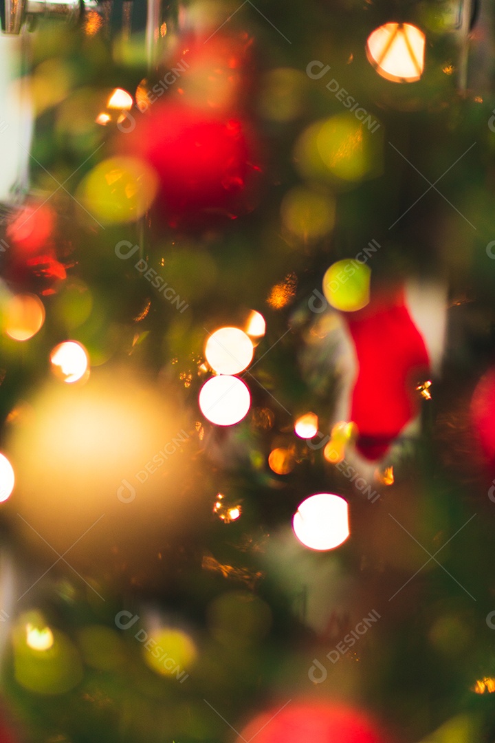 Fundo de Natal embaçado para imagens de conceito. Borrão de natal, espaço para texto.