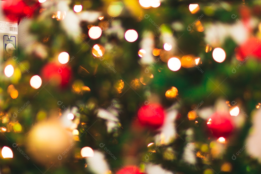 Fundo de Natal embaçado para imagens de conceito. Borrão de natal, espaço para texto.