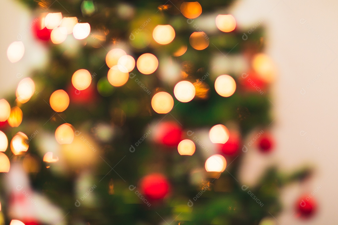 Fundo de Natal embaçado para imagens de conceito. Borrão de natal, espaço para texto.