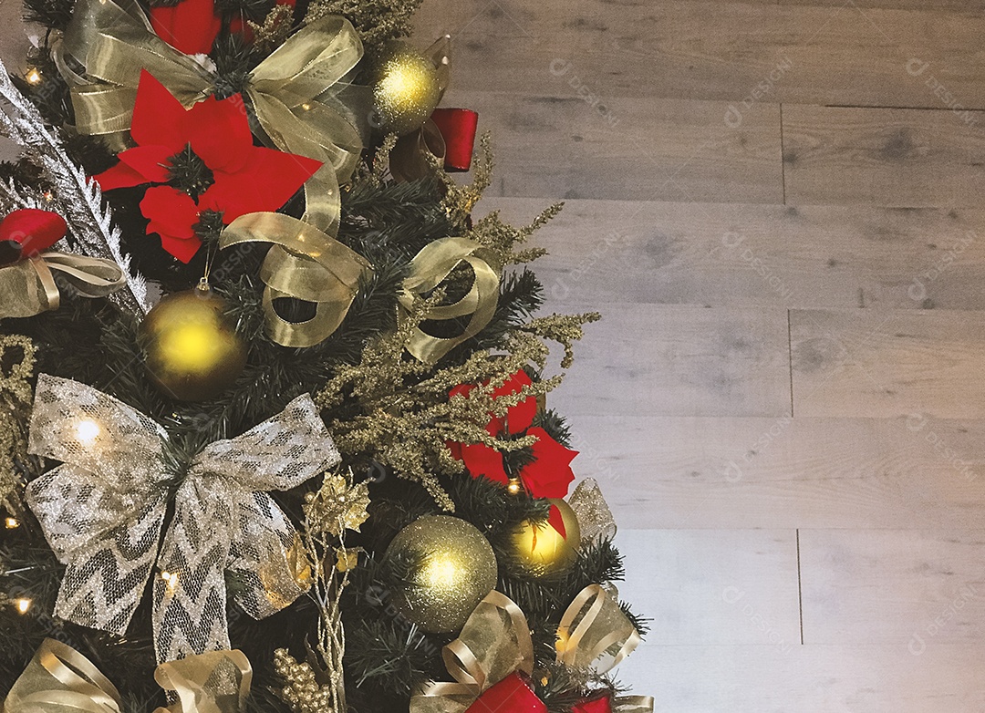 Espaço de imagem de Natal para texto. Fundo moderno do ornamento.