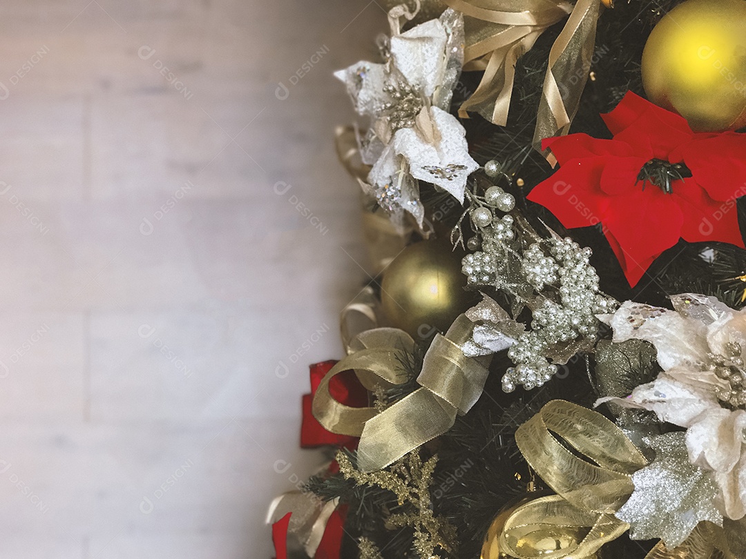 Espaço de imagem de Natal para texto. Fundo moderno do ornamento.