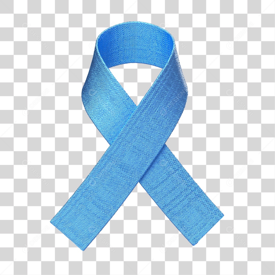 Elemento 3D Para Composição Laço Azul PNG Transparente