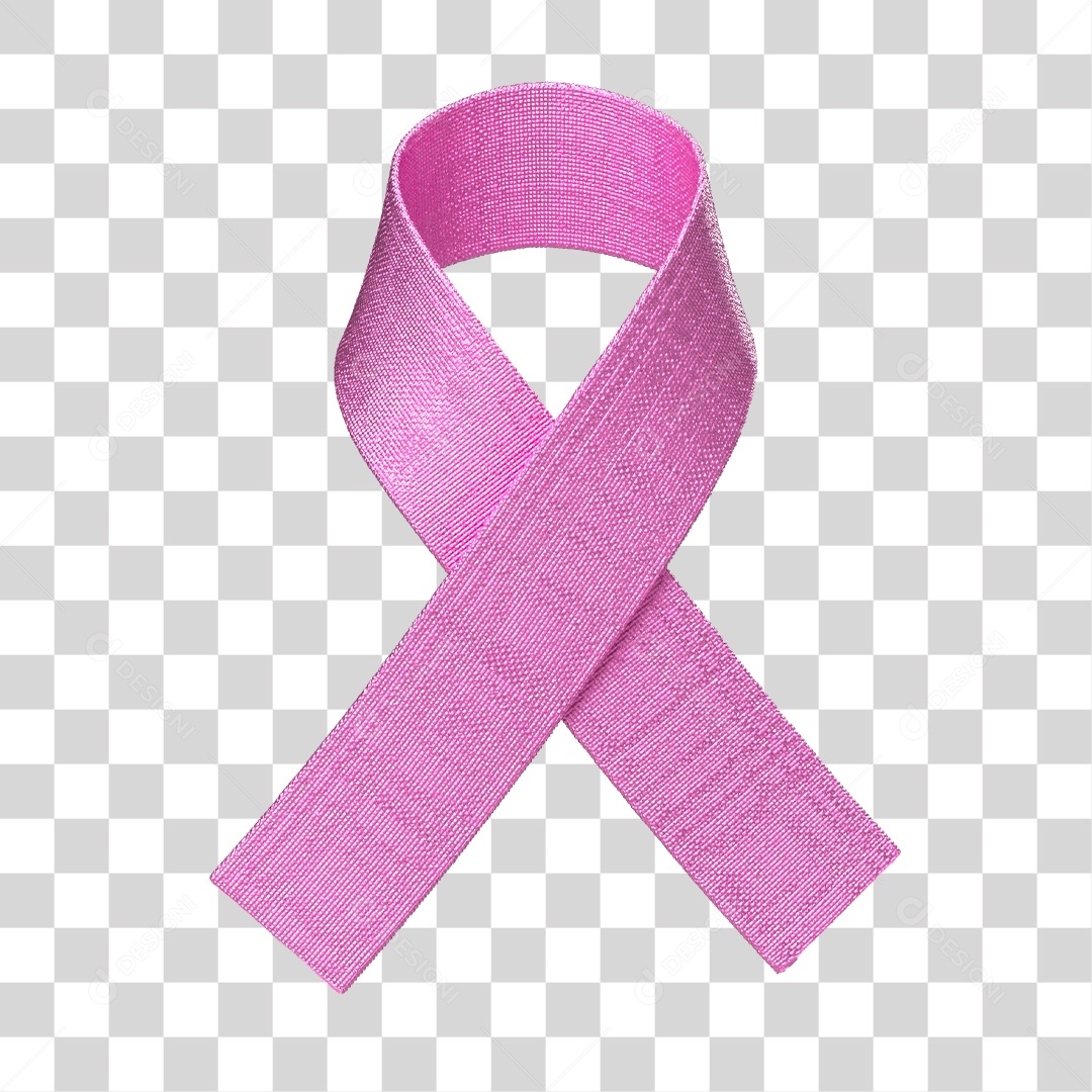 Elemento 3D Para Composição Laço Rosa PNG Transparente