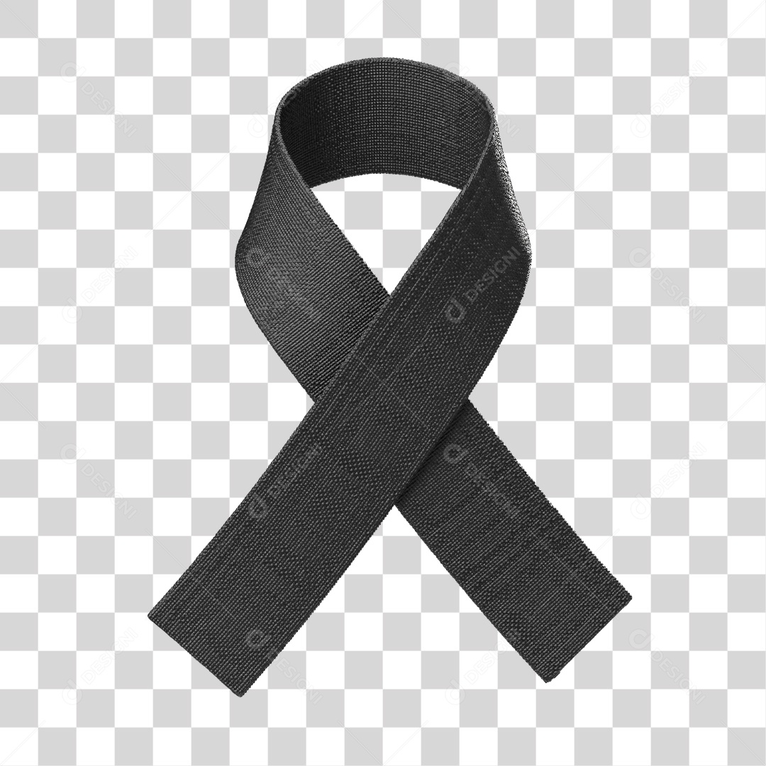Elemento 3D Para Composição Laço Preto PNG Transparente