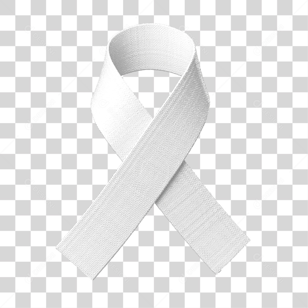 Elemento 3D Para Composição Laço Branco PNG Transparente