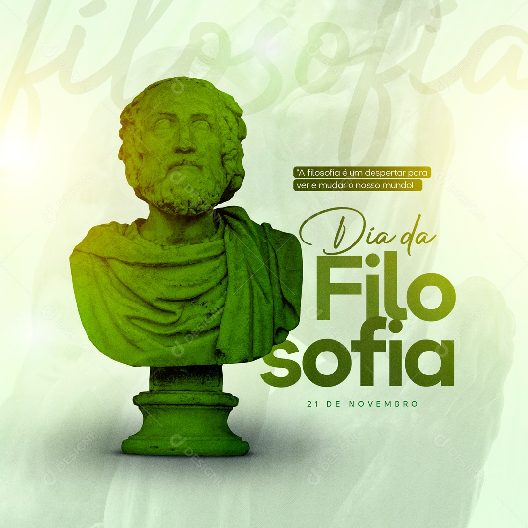 Dia Mundial da Filosofia 21 de Novembro Social Media PSD Editável