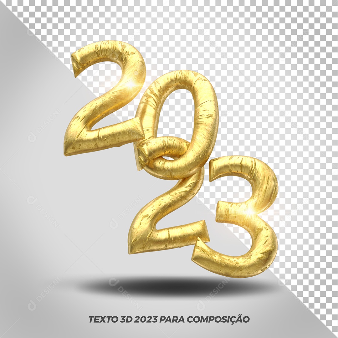 Texto 3D Para Composição 2023 PSD