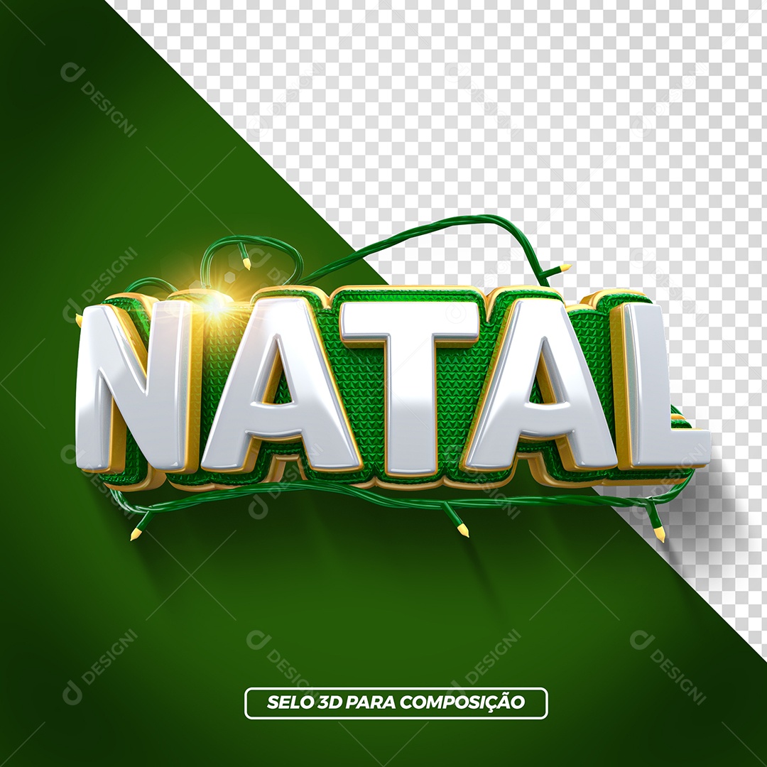 Selo 3D Para Composição Natal PSD