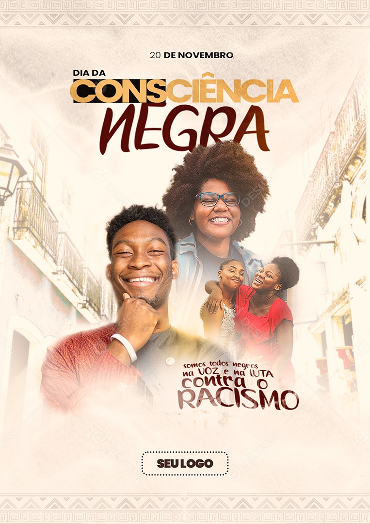 Dia da Consciência Negra 20 de Novembro Social Media PSD Editável