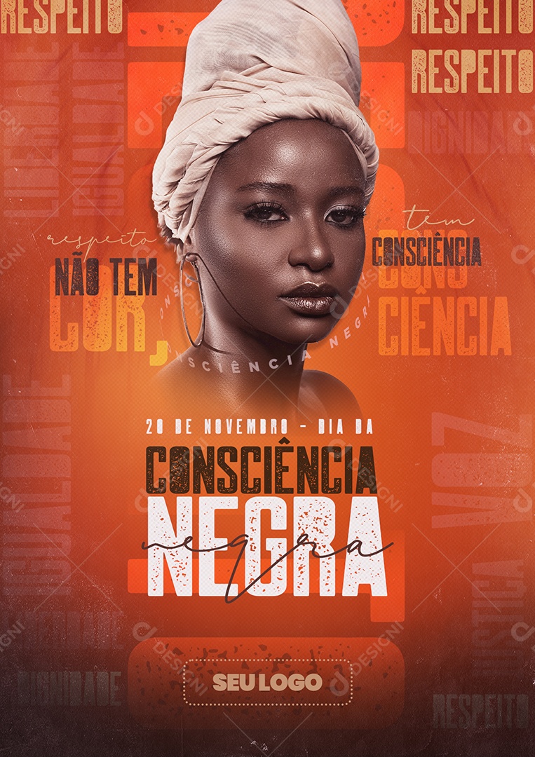 Dia da Consciência Negra 20 de Novembro Social Media PSD Editável