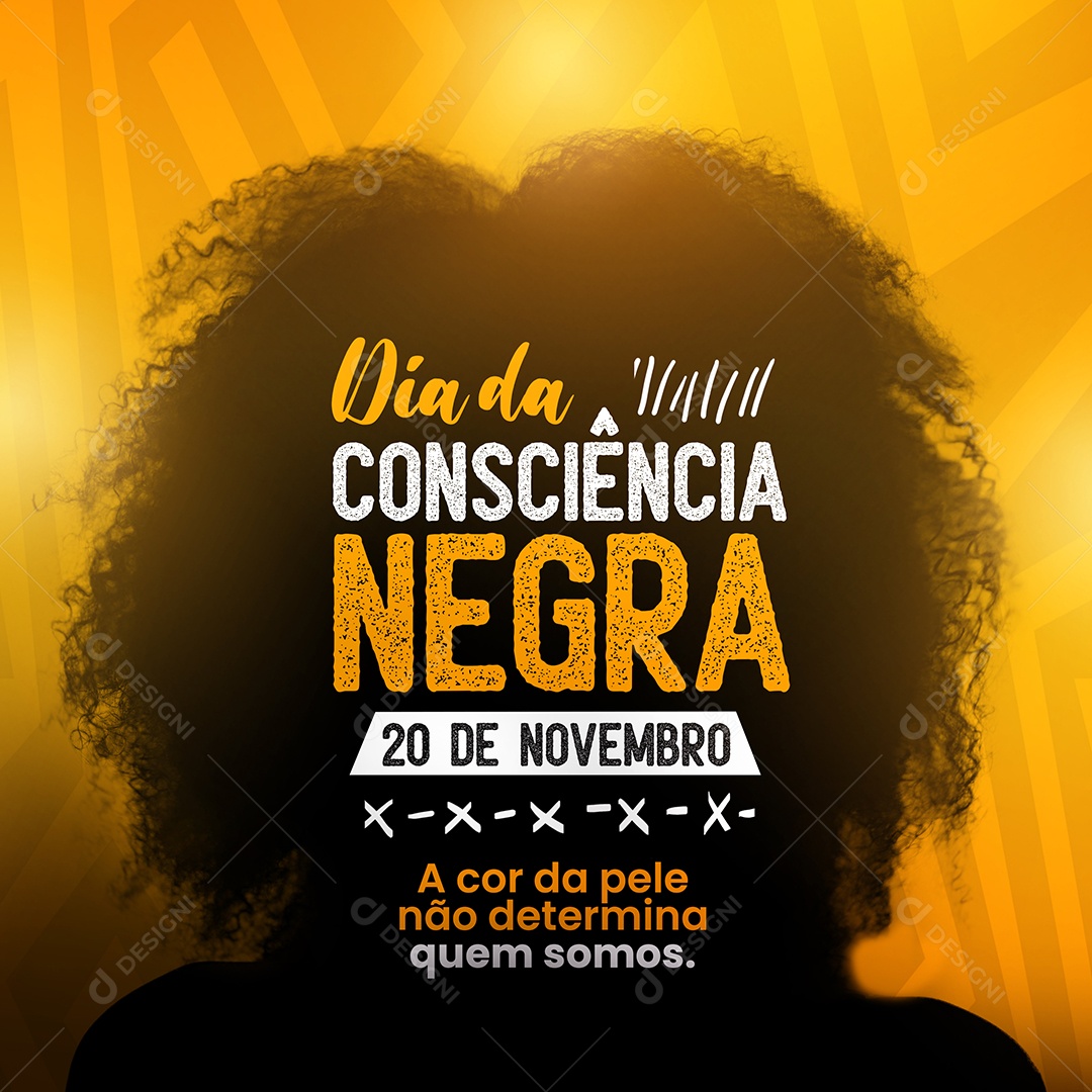 Skin Color Doesn't Determine Who You Are Black Awareness Day Social Media Editable PSD