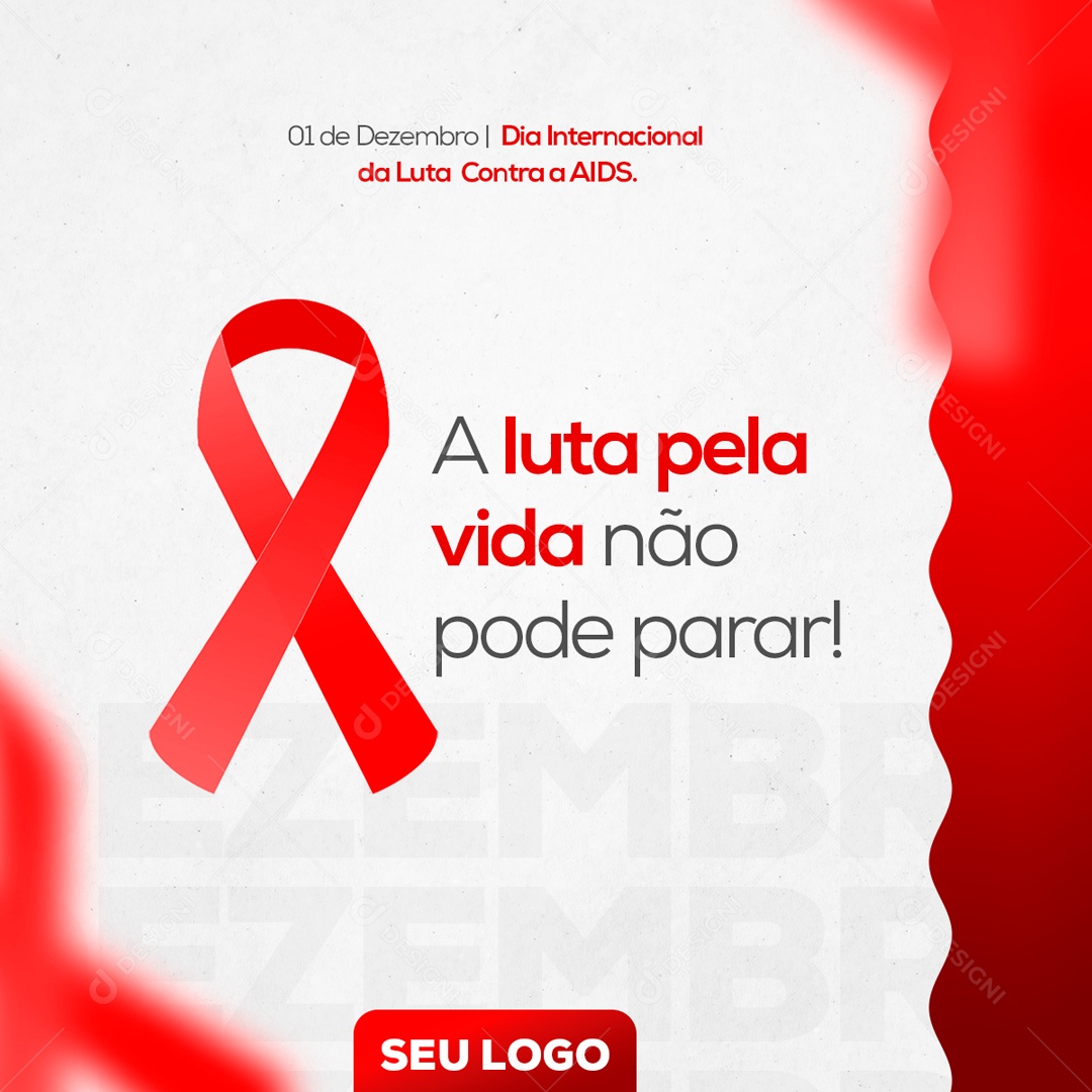 A Luta Pela Vida Não Pode Parar Social Media PSD Editável