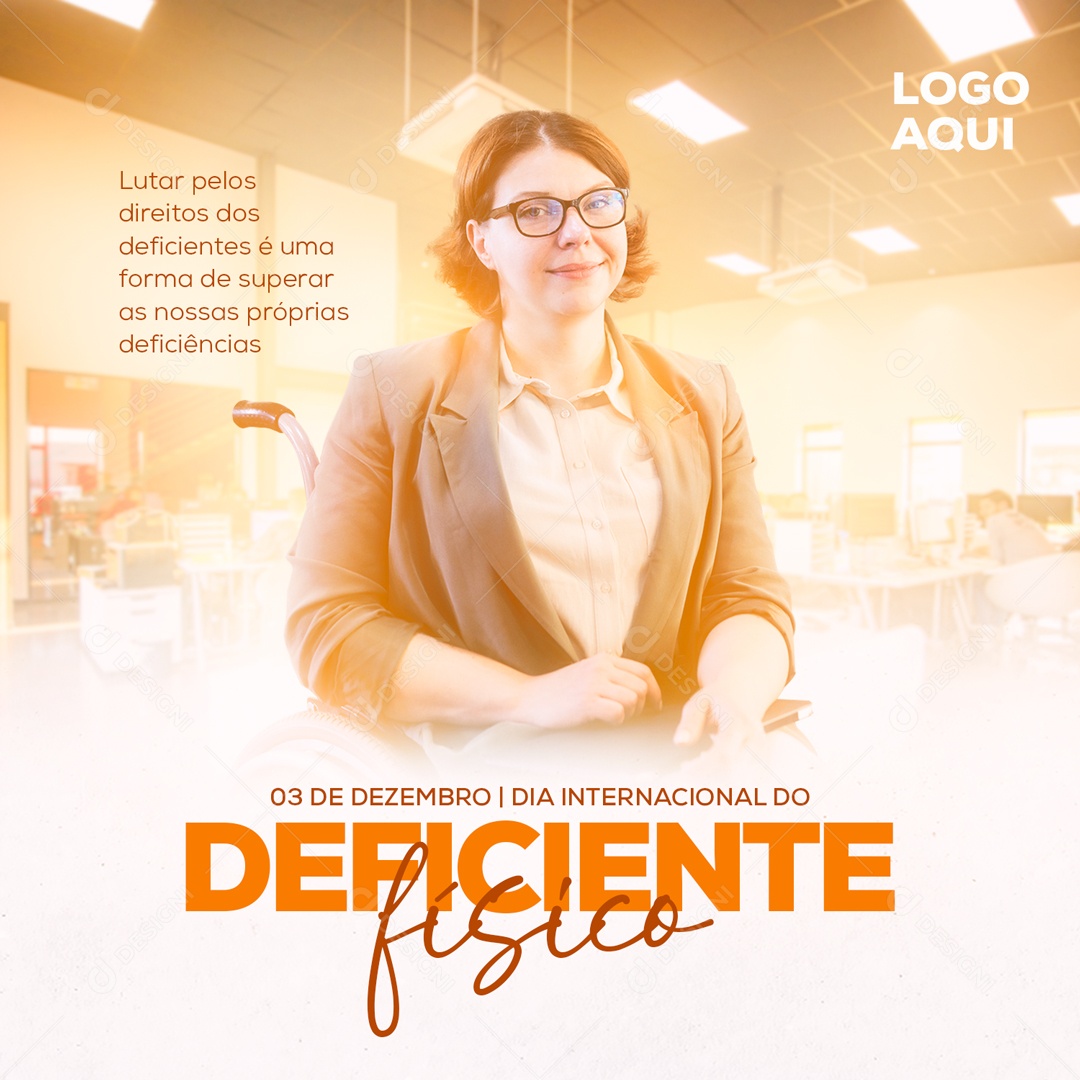 Dia Internacional do Deficiente Físico 03 de Dezembro Social Media PSD Editável
