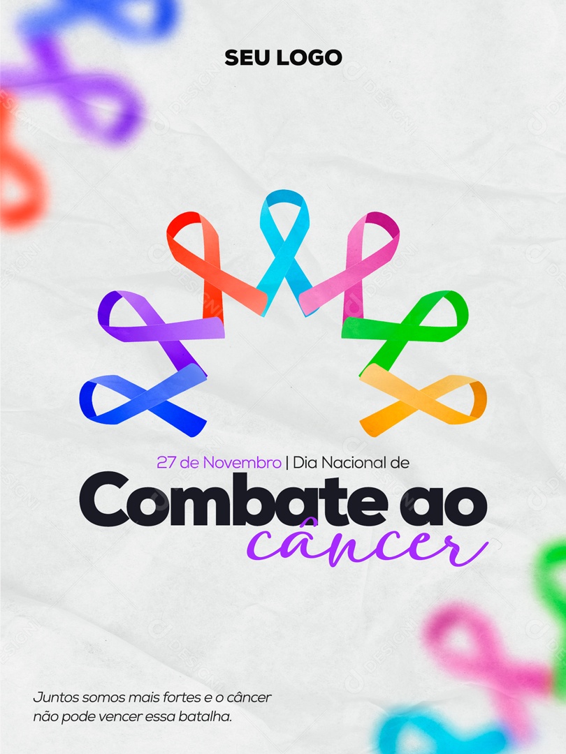 Dia Nacional do Combate ao Câncer 27 de Novembro Social Media PSD Editável
