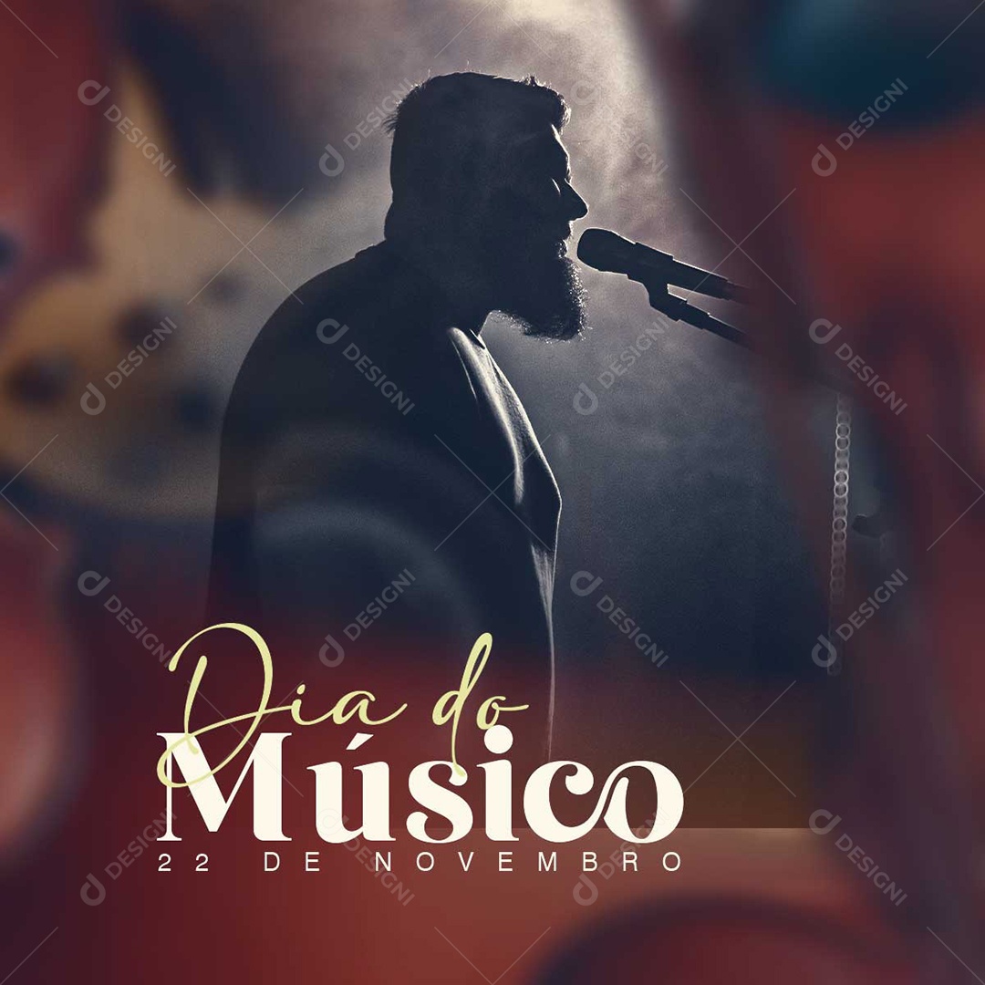 Dia do Músico 22 de Novembro Social Media PSD Editável
