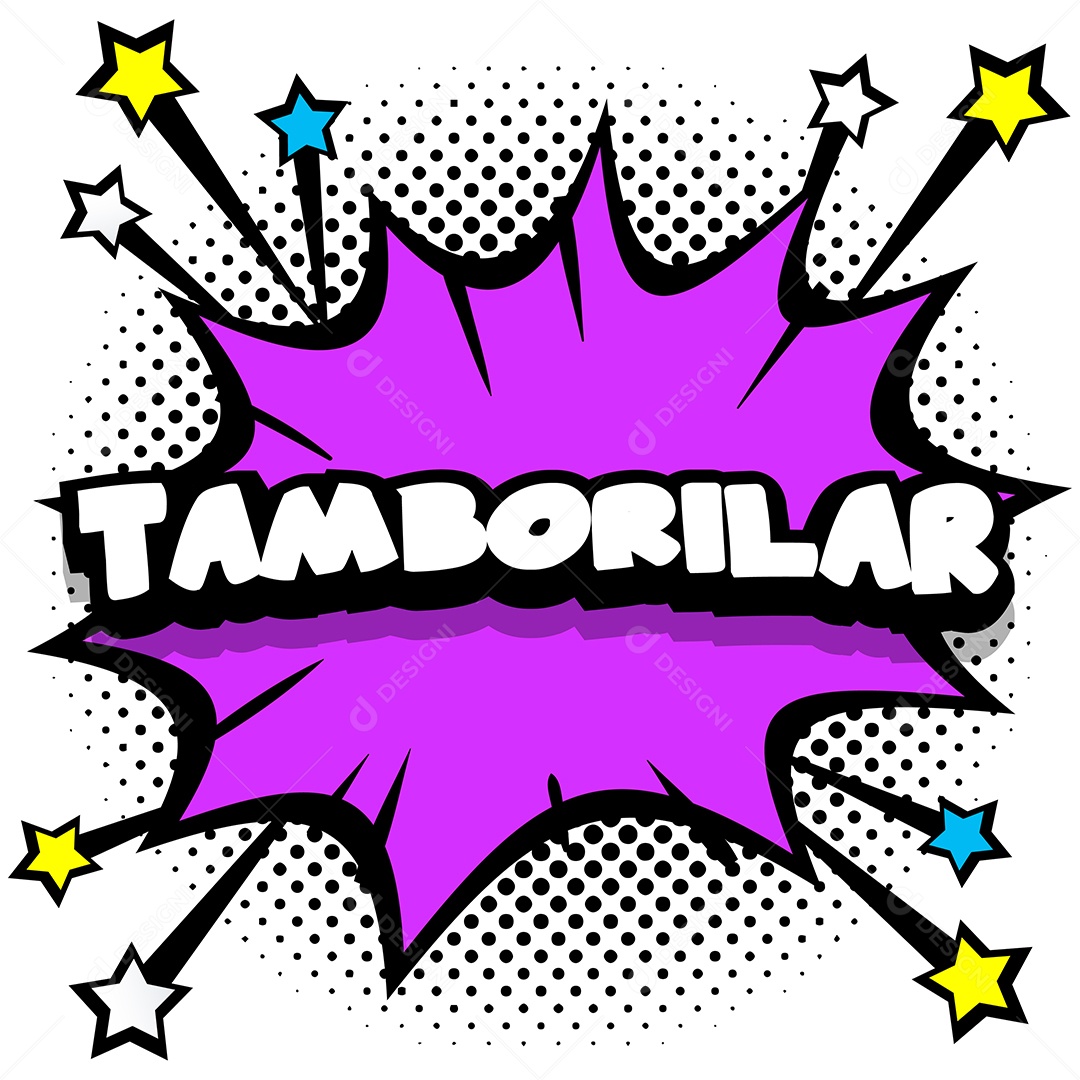 Quadrinhos Bolhas de Fala Livro Tamborilar Roxo Vetor EPS