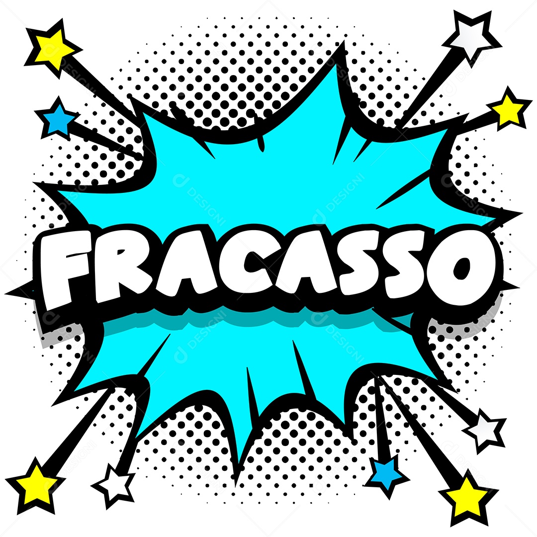 Quadrinhos Bolhas de Fala Livro Fracasso Azul Vetor EPS