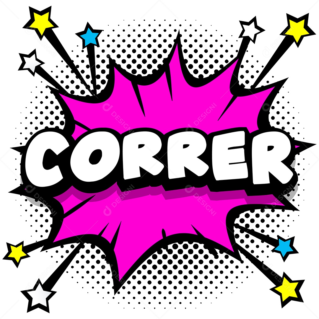 Quadrinhos Bolhas de Fala Livro Correr Rosa Vetor EPS