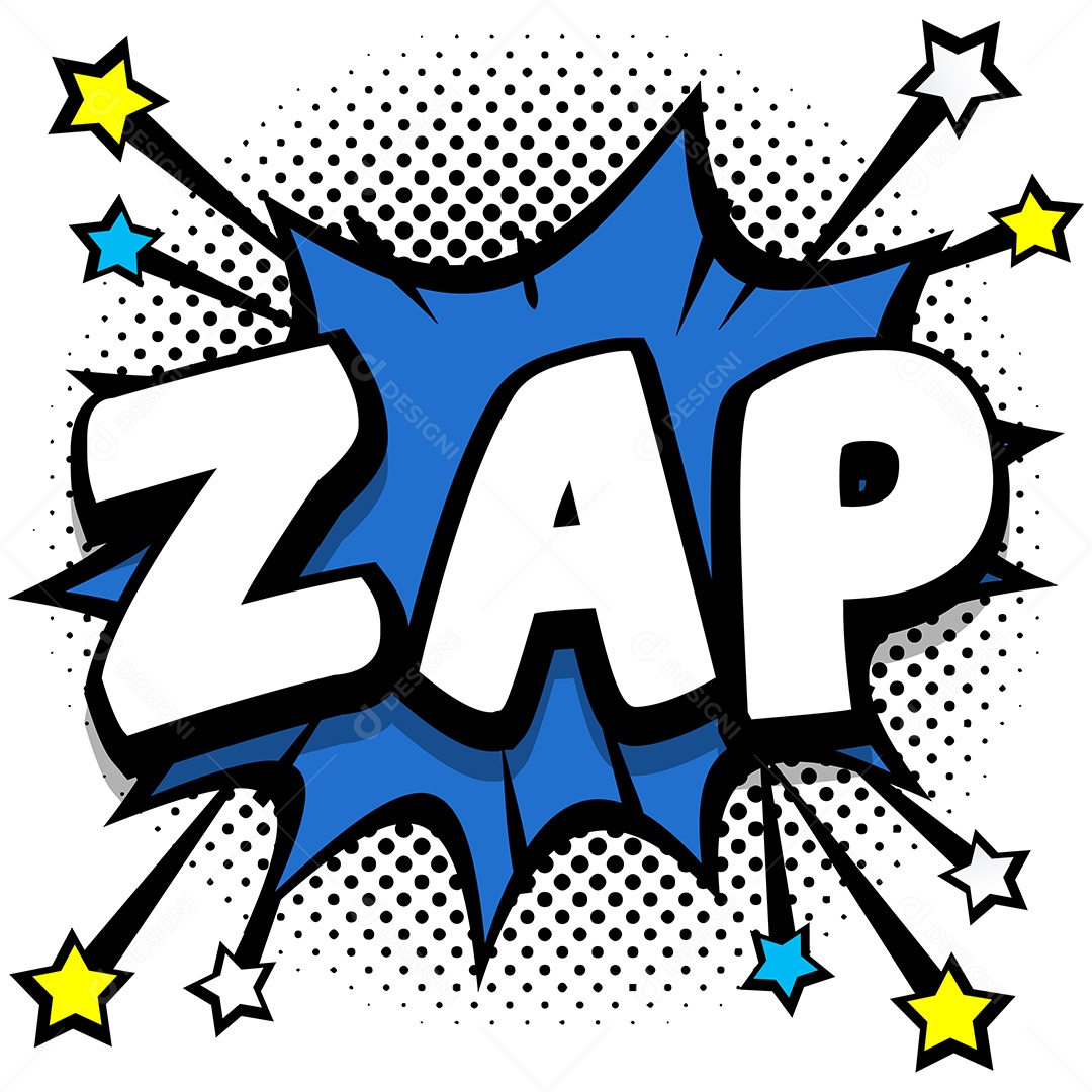 Quadrinhos Bolhas de Fala Livro Zap Azul Vetor EPS