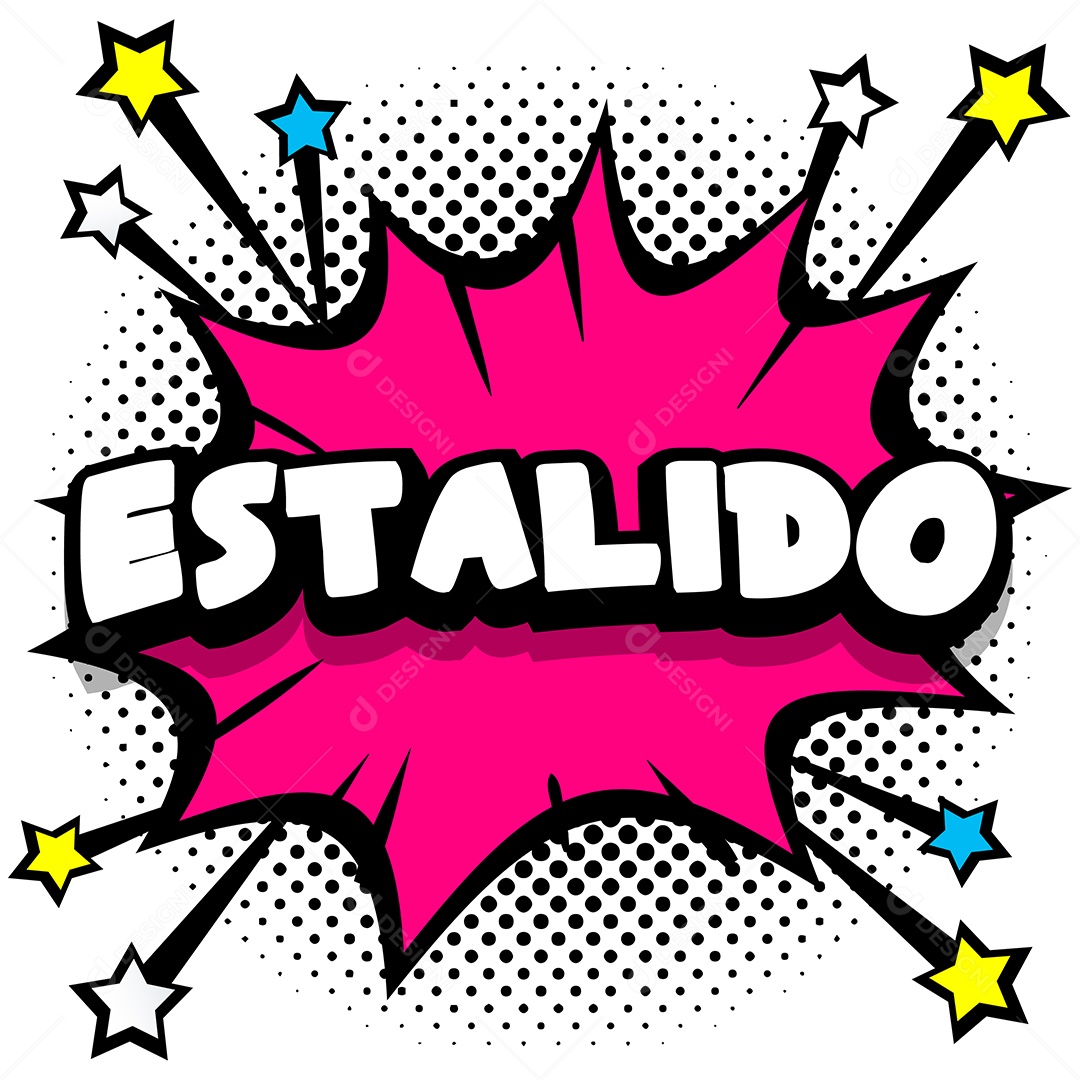 Quadrinhos Bolhas de Fala Livro Estalido Rosa Vetor EPS