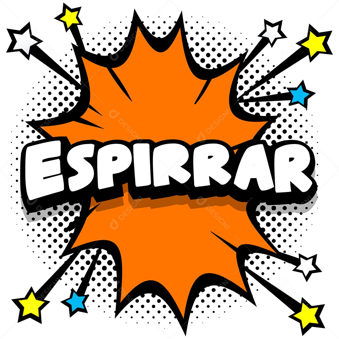 Quadrinhos Bolhas de Fala Livro Espirrar Laranja Vetor EPS