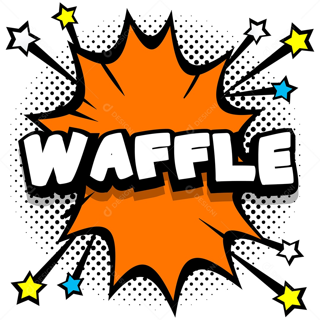 Quadrinhos Bolhas de Fala Livro Waffle Laranja Vetor EPS