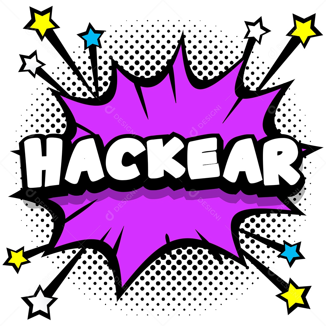 Quadrinhos Bolhas de Fala Livro Hackear Roxo Vetor EPS