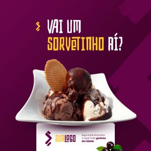 Vai um Sorvertinho Aí? Açaiteria Social Media PSD Editável