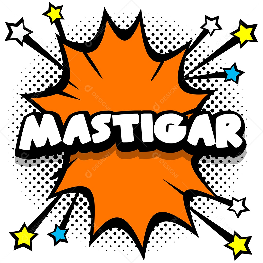 Quadrinhos Bolhas de Fala Livro Mastigar Laranja Vetor EPS