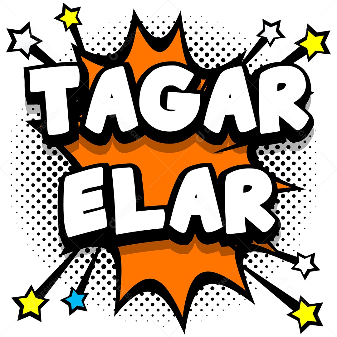Quadrinhos Bolhas de Fala Livro Tagar Elar Laranja Vetor EPS