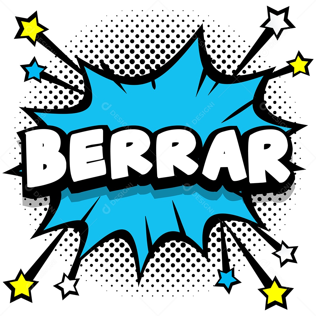 Quadrinhos Bolhas de Fala Livro Berrar Azul Vetor EPS