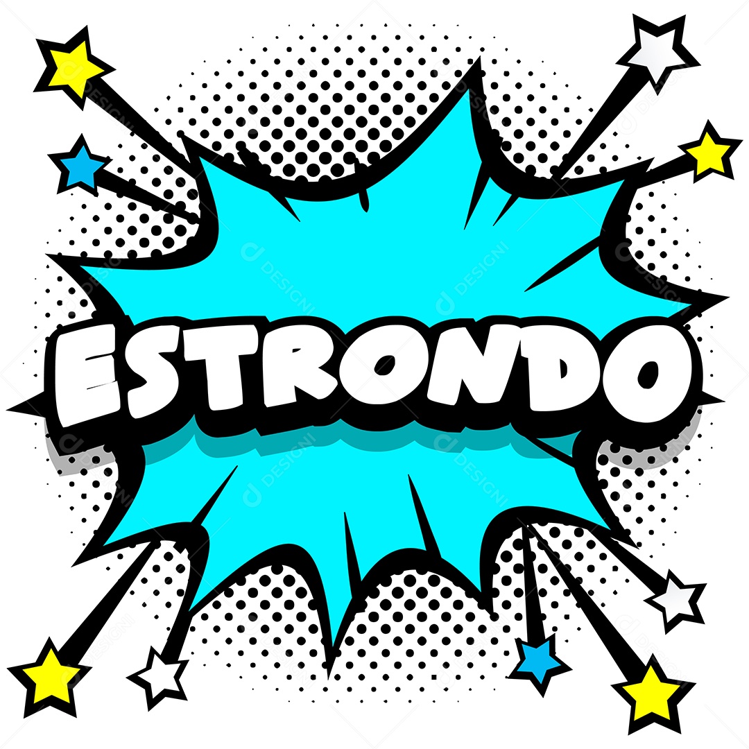 Quadrinhos Bolhas de Fala Livro Estrondo Azul Vetor EPS