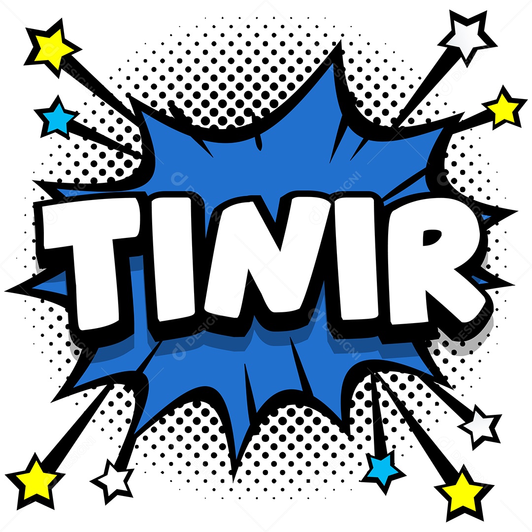 Quadrinhos Bolhas de Fala Livro Tinir Azul Vetor EPS