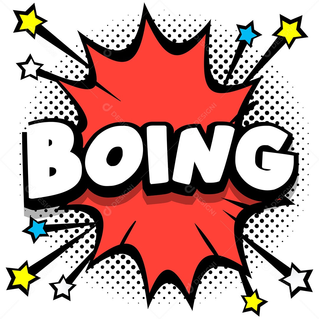 Quadrinhos Bolhas de Fala Livro Boing Vermelho Vetor EPS