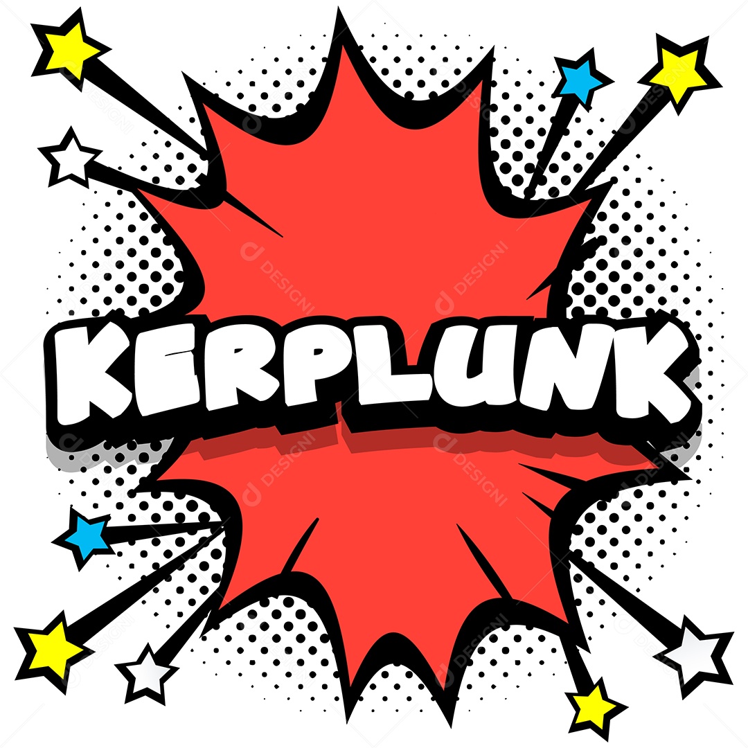 Quadrinhos Bolhas de Fala Livro Kerplunk Vermelho Vetor EPS